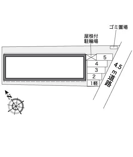 ★手数料０円★鎌ケ谷市道野辺中央３丁目　月極駐車場（LP）